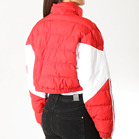 Adidas Originals - Doudoune Femme Cropped Puffer ED7599 Rouge Blanc
