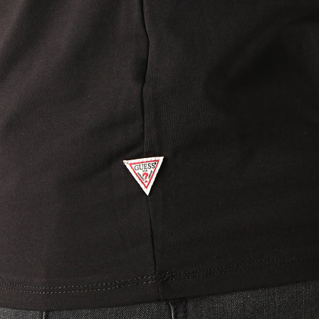 Guess - Tee Shirt Manches Longues M94I50-J1300 Noir Blanc Rouge