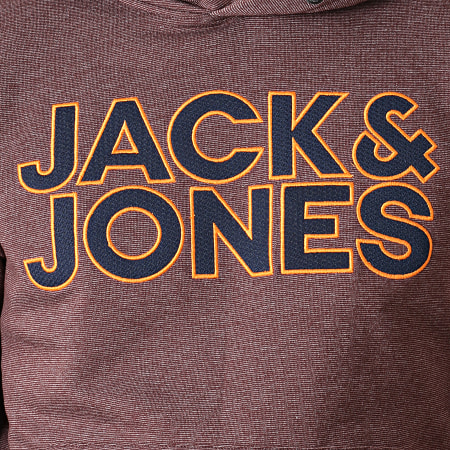 Jack And Jones - Sweat Capuche Base Bordeaux Bleu Marine Orange