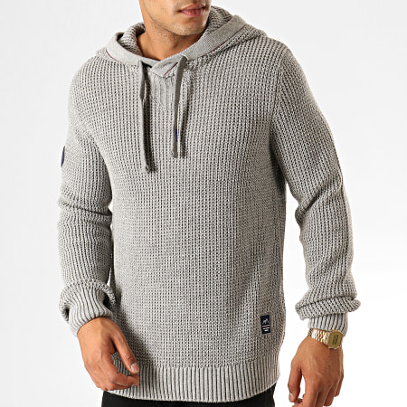 Jack And Jones - Pull A Capuche Xavier Gris Chiné