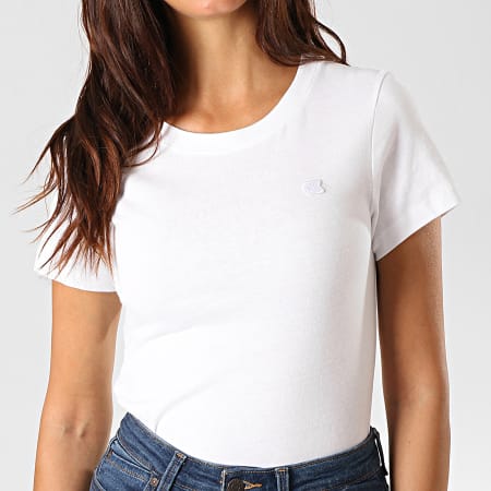 Calvin Klein - Tee Shirt Femme Classic Slim 1818 Blanc