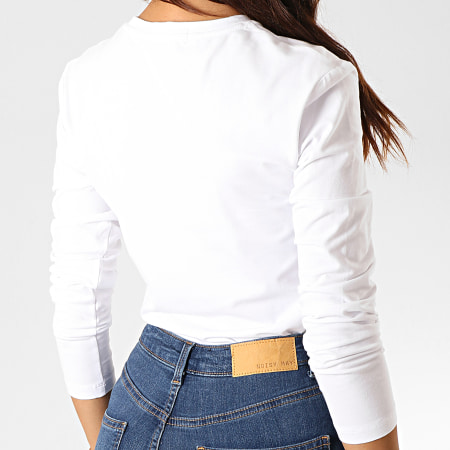 Calvin Klein - Tee Shirt Femme Manches Longues 2259 Blanc