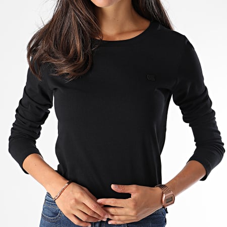 Calvin Klein - Tee Shirt Manches Longues Femme Classic Slim 2586 Noir