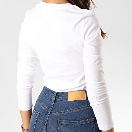 Calvin Klein - Tee Shirt Slim Femme Manches Longues 2586 Blanc