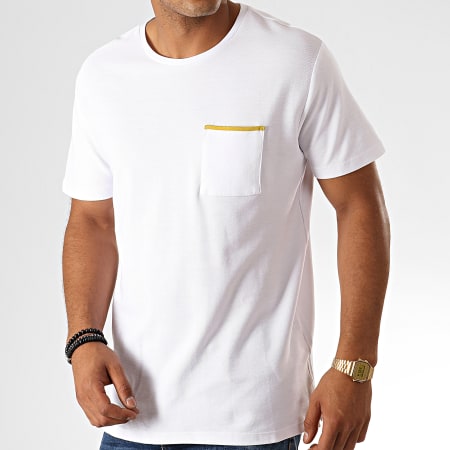 Celio - Tee Shirt Poche Pepiq Blanc
