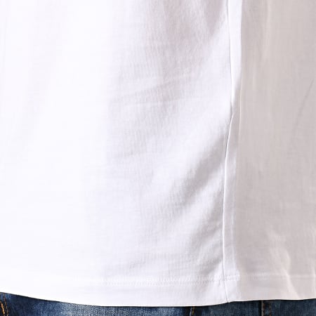 Celio - Tee Shirt Poche Peribi Blanc Bordeaux Bleu Marine