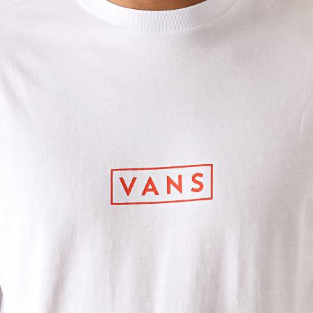 Vans - Tee Shirt Manches Longues A Bandes Easy Box Checker A45CY3PV Blanc