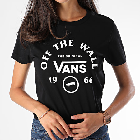 Vans - Tee Shirt Femme Vendor A47WQBLK1 Noir Blanc