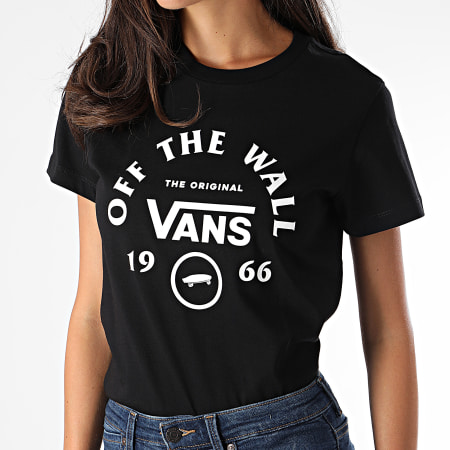 Vans - Tee Shirt Femme Vendor A47WQBLK1 Noir Blanc