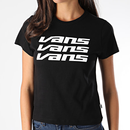 Vans - Tee Shirt Femme Trifecta A47W7BLK Noir Blanc