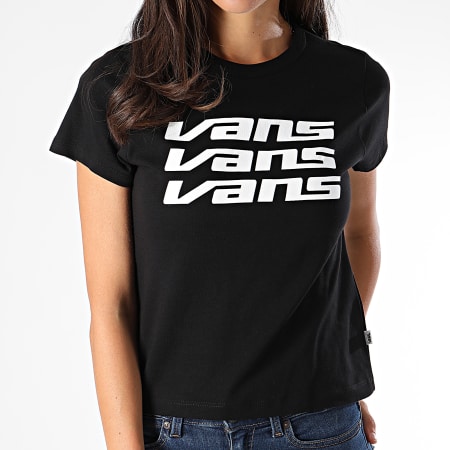 Vans - Tee Shirt Femme Trifecta A47W7BLK Noir Blanc