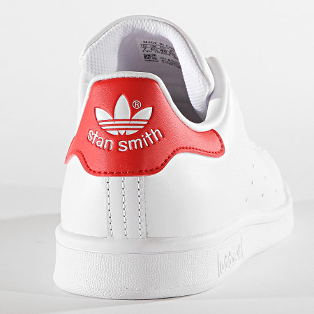 Adidas Originals - Baskets Stan Smith M20326 Runner White Col Red