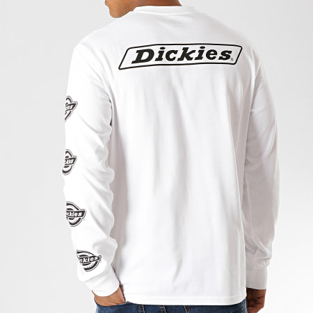 Dickies - Tee Shirt Manches Longues Dorton Blanc Noir