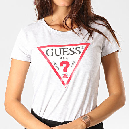 Guess - Tee Shirt Femme O94I02-J1311 Gris Clair Chiné