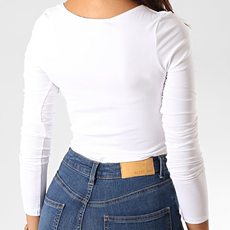 Guess - Body Tee Shirt Manches Longues Femme O94M09-J1311 Blanc