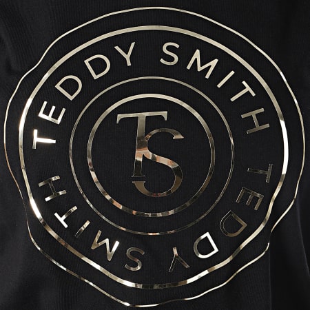 Teddy Smith - Tee Shirt Femme Tencho Noir Doré