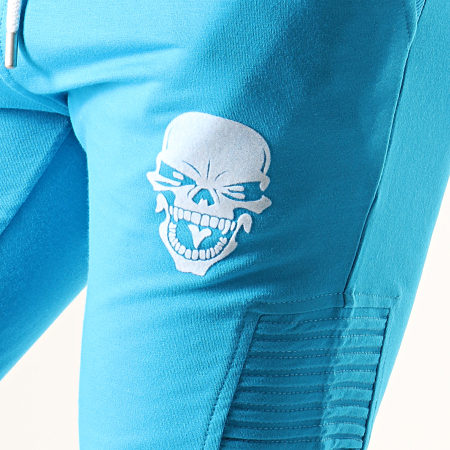 Untouchable - Short Jogging Skull Bleu Turquoise Blanc