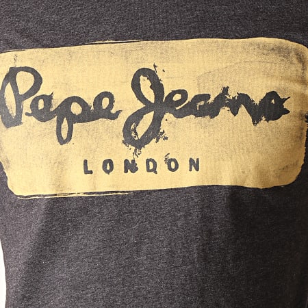 Pepe Jeans - Tee Shirt Slim Charing Gris Anthracite Chiné