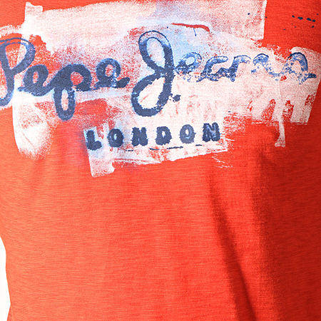Pepe Jeans - Tee Shirt Slim Golders Orange Chiné