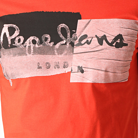 Pepe Jeans - Tee Shirt Slim Stepney Rouge