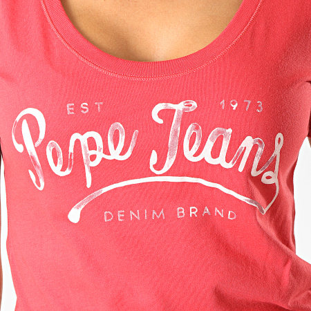 Pepe Jeans - Tee Shirt Femme Margaux Rouge