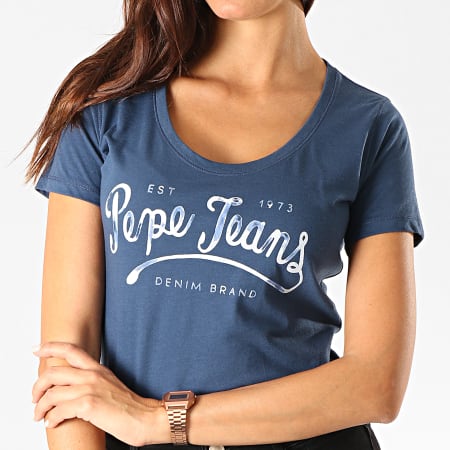 Pepe Jeans - Tee Shirt Femme Margaux Bleu