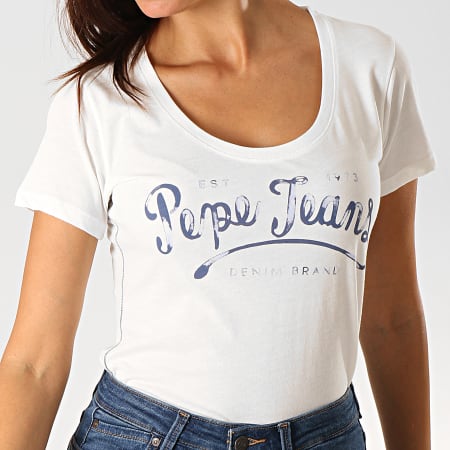 Pepe Jeans - Tee Shirt Femme Margaux Blanc
