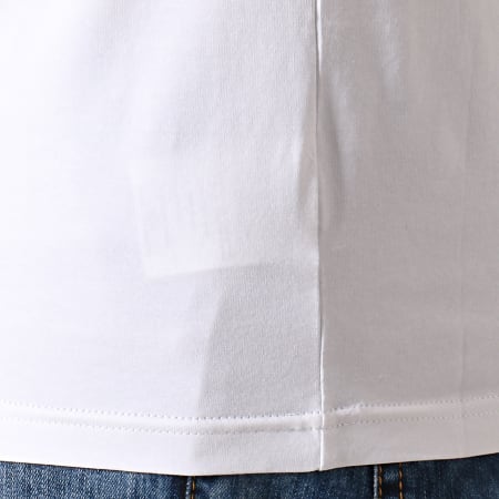 Antony Morato - Tee Shirt Col V Logo Basic Blanc