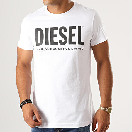 Diesel - Tee Shirt Diego Logo 00SXED-0AAXJ Blanc