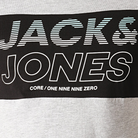 Jack And Jones - Tee Shirt Slim Jonah Gris Chiné Noir