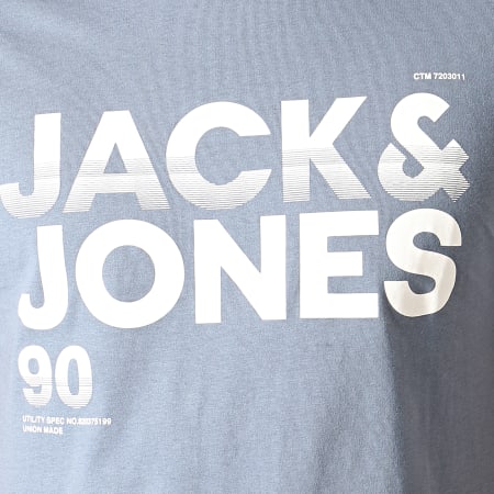 Jack And Jones - Tee Shirt Slim Town Bleu Clair