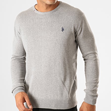 US Polo ASSN - Pull Robin Round N Gris Chiné