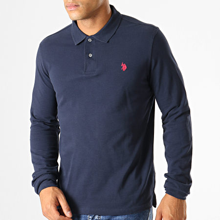 US Polo ASSN - Polo Manches Longues Institutional Bleu Marine