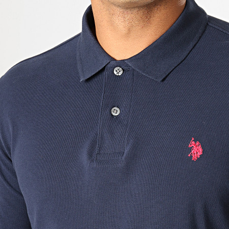 US Polo ASSN - Polo Manches Longues Institutional Bleu Marine