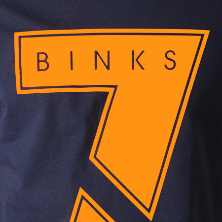 7 Binks - Tee Shirt Seven Bleu Marine Orange