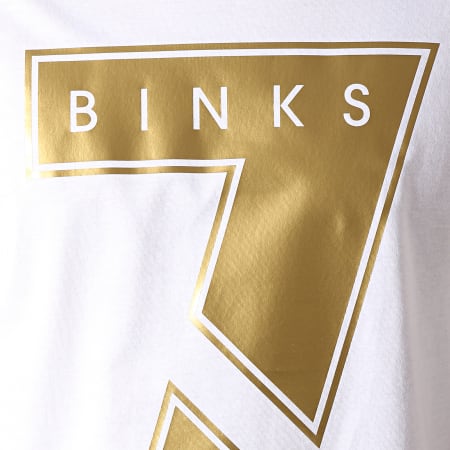 7 Binks - Tee Shirt Seven Blanc Doré