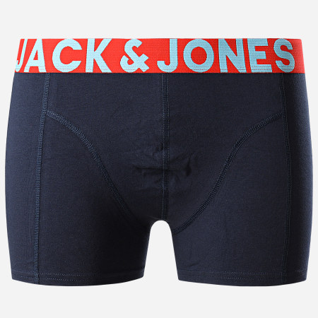 Jack And Jones - Set di 3 boxer tinta unita nero carbone blu navy