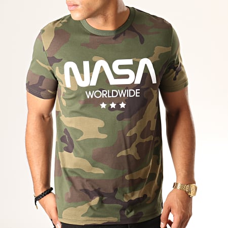 NASA - Tee Shirt Worldwide Camouflage Vert Kaki