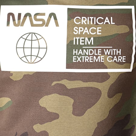 NASA - Sweat Capuche Critical Camouflage Vert Kaki