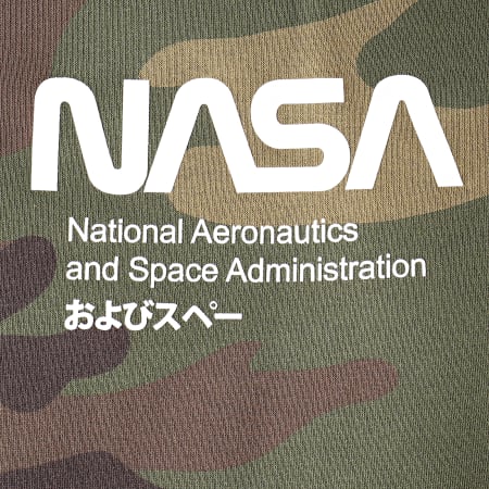 NASA - Mini Admin Sudadera con Capucha Camuflaje Caqui Verde