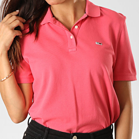 Tommy Jeans - Polo Manches Courtes Femme Classics GMD 6884 Rose