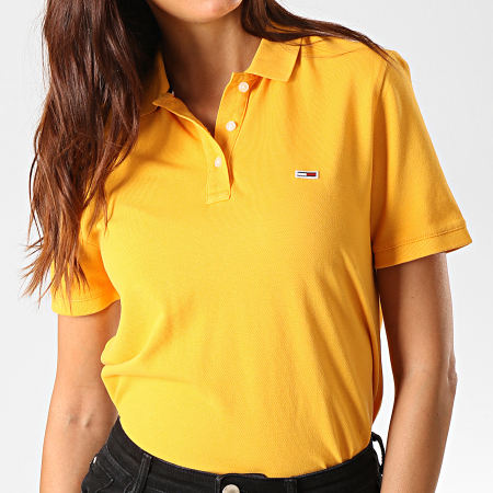 Tommy Jeans - Polo Manches Courtes Femme Classics GMD 6884 Jaune