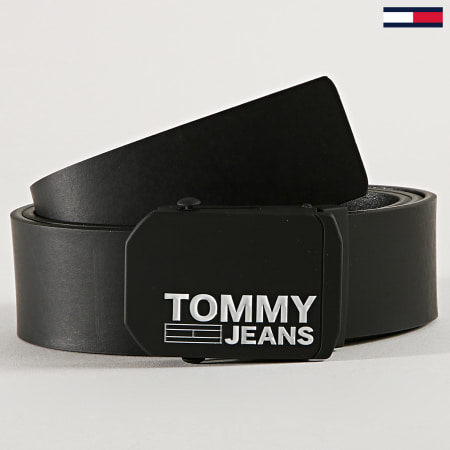 Tommy Jeans - Ceinture Plaque Leather Belt 5140 Noir