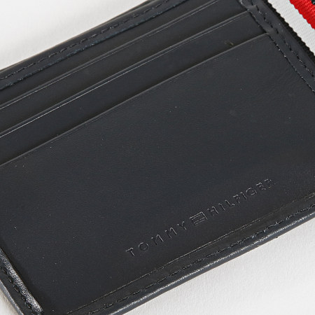 Tommy Hilfiger - Portefeuille Stitched Leather Mini CC 5471 Bleu Marine
