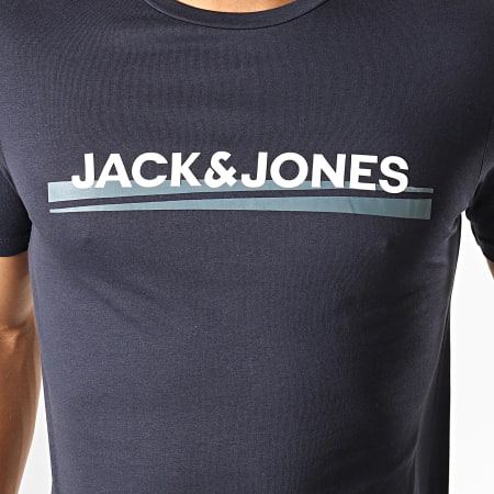 Jack And Jones - Tee Shirt Zine Bleu Marine