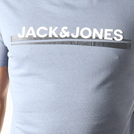 Jack And Jones - Tee Shirt Zine Bleu Clair
