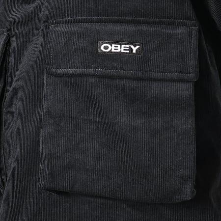 Obey - Veste Col Zippé Capuche Shiner Anorak Noir