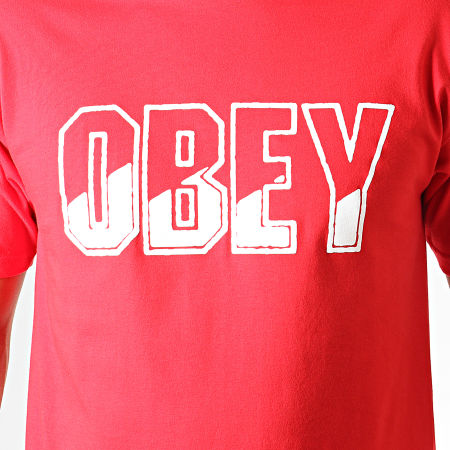 Obey - Tee Shirt Block Buster Rouge