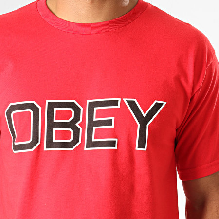 Obey - Tee Shirt Tough Rouge