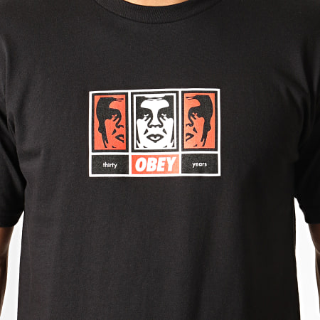 Obey - Tee Shirt 3 Faces 30 Years Noir